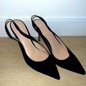 Black Suede Heels size 10 Women